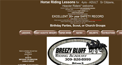 Desktop Screenshot of breezybluffridingacademy.com